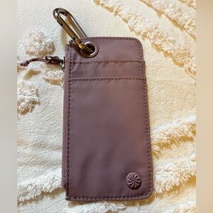 Athleta “Coffee Run” wallet with carabiner - NWOT - Light Purple